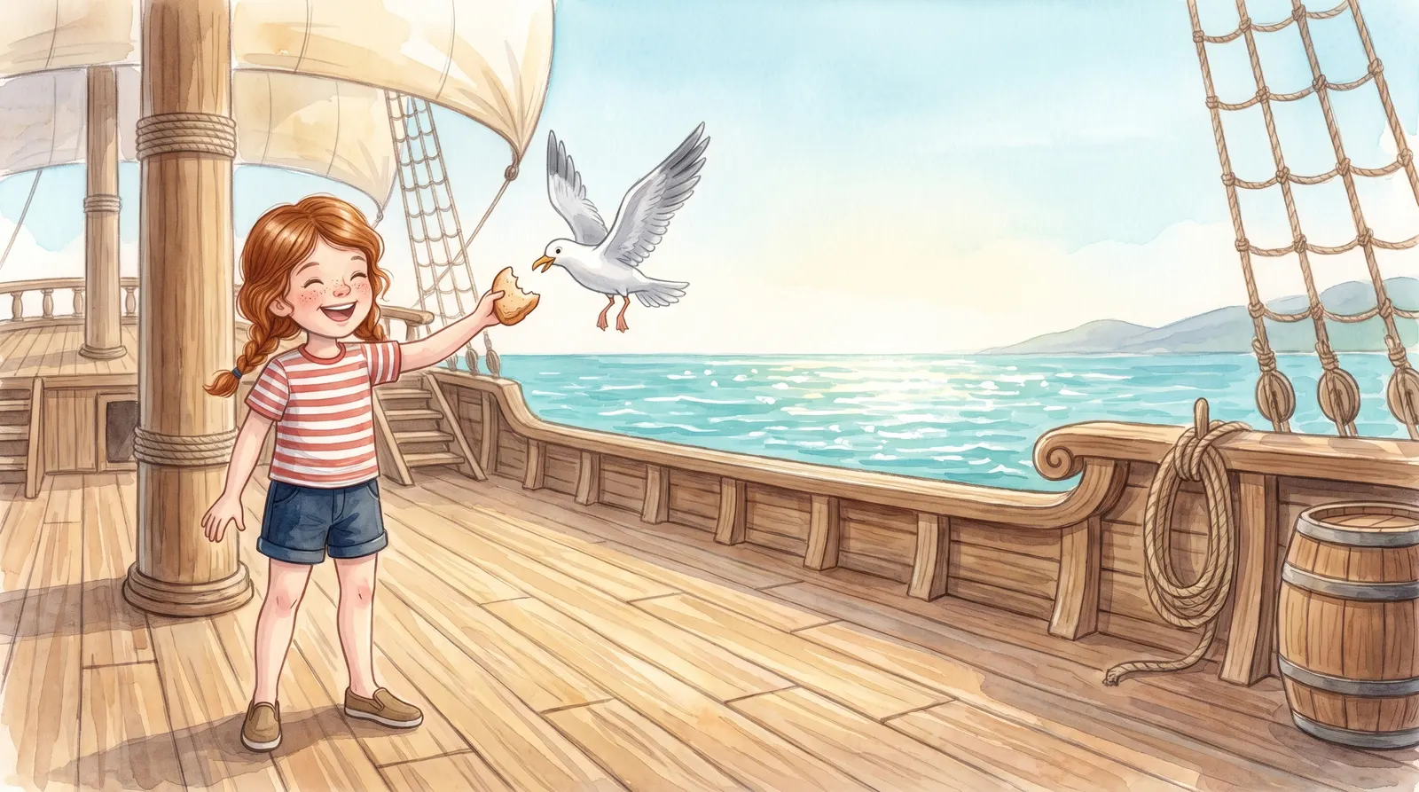 Illustration zu „Piraten & die Schatzinsel“, Doppelseite 2