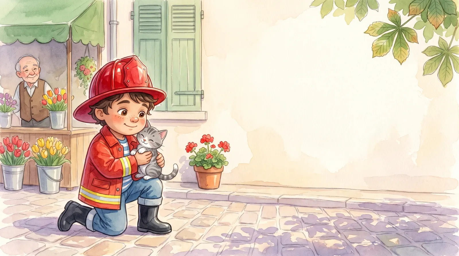 Illustration zu „Kleine Feuerwehr-Helden“, Doppelseite 9