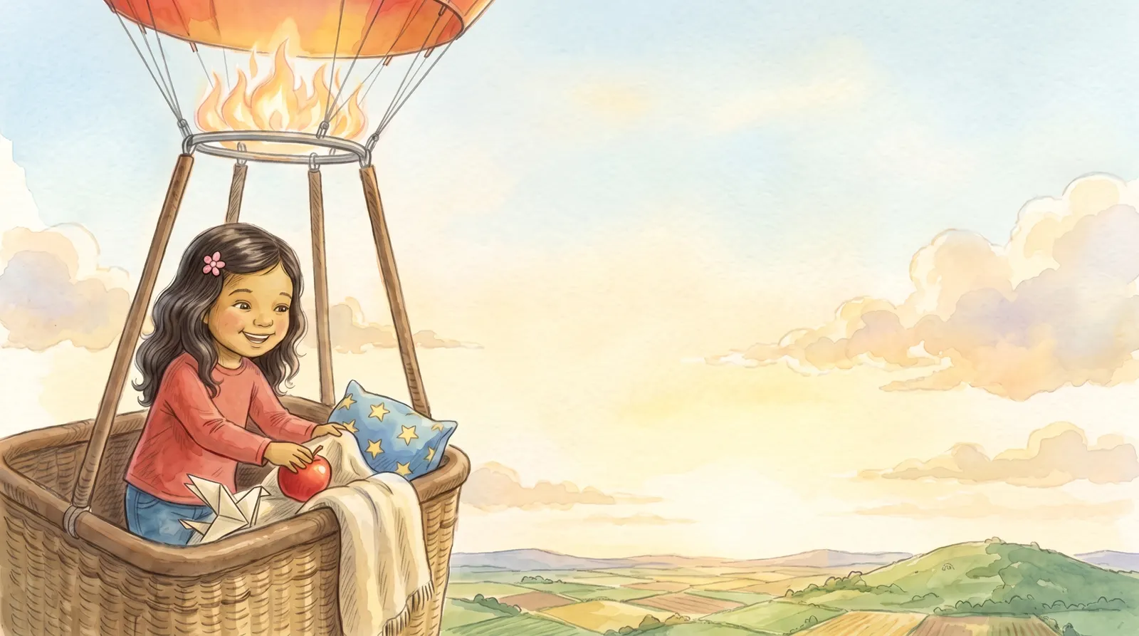 Illustration zu „Einmal um die ganze Welt“, Doppelseite 2