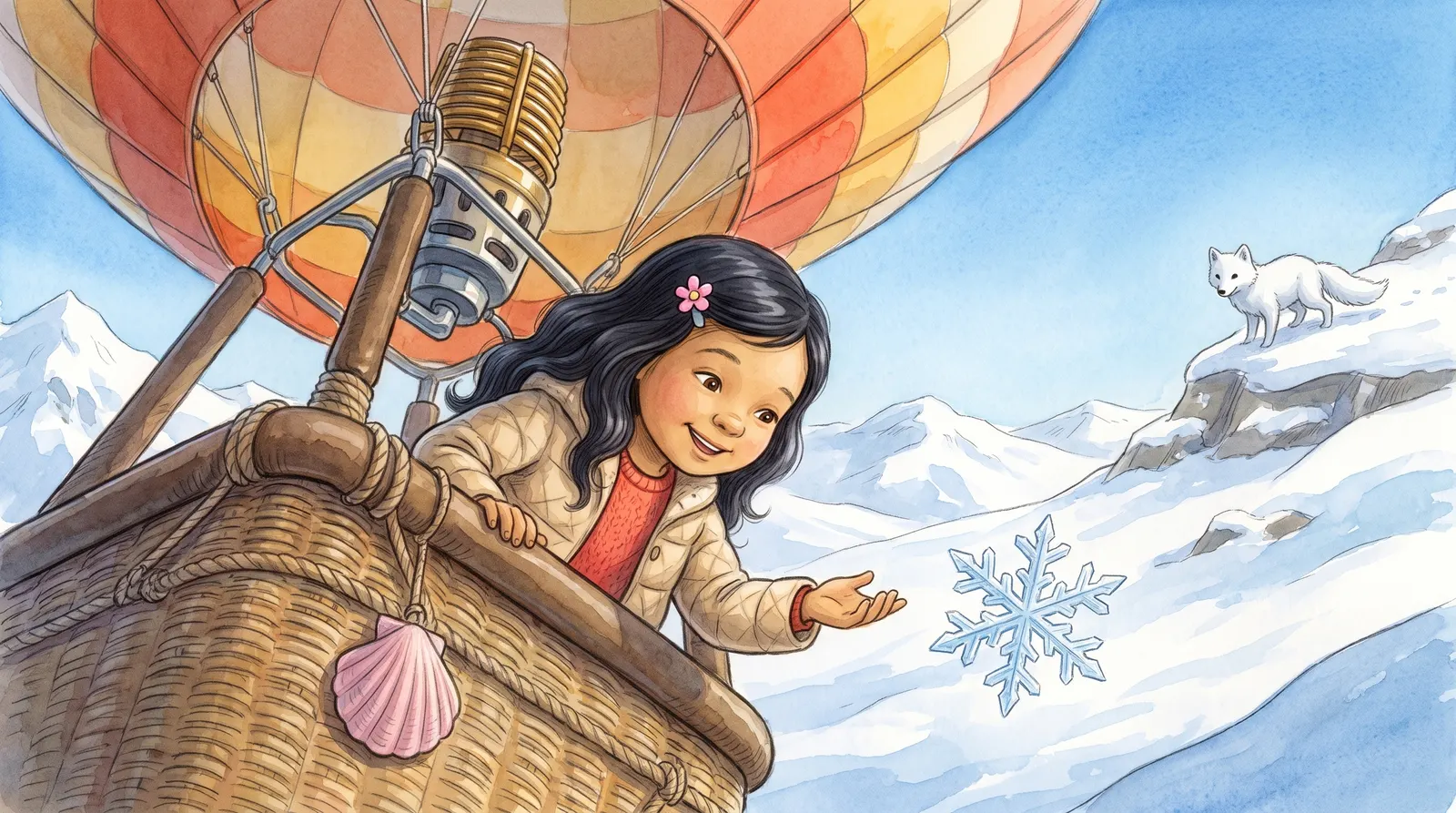 Illustration zu „Einmal um die ganze Welt“, Doppelseite 4