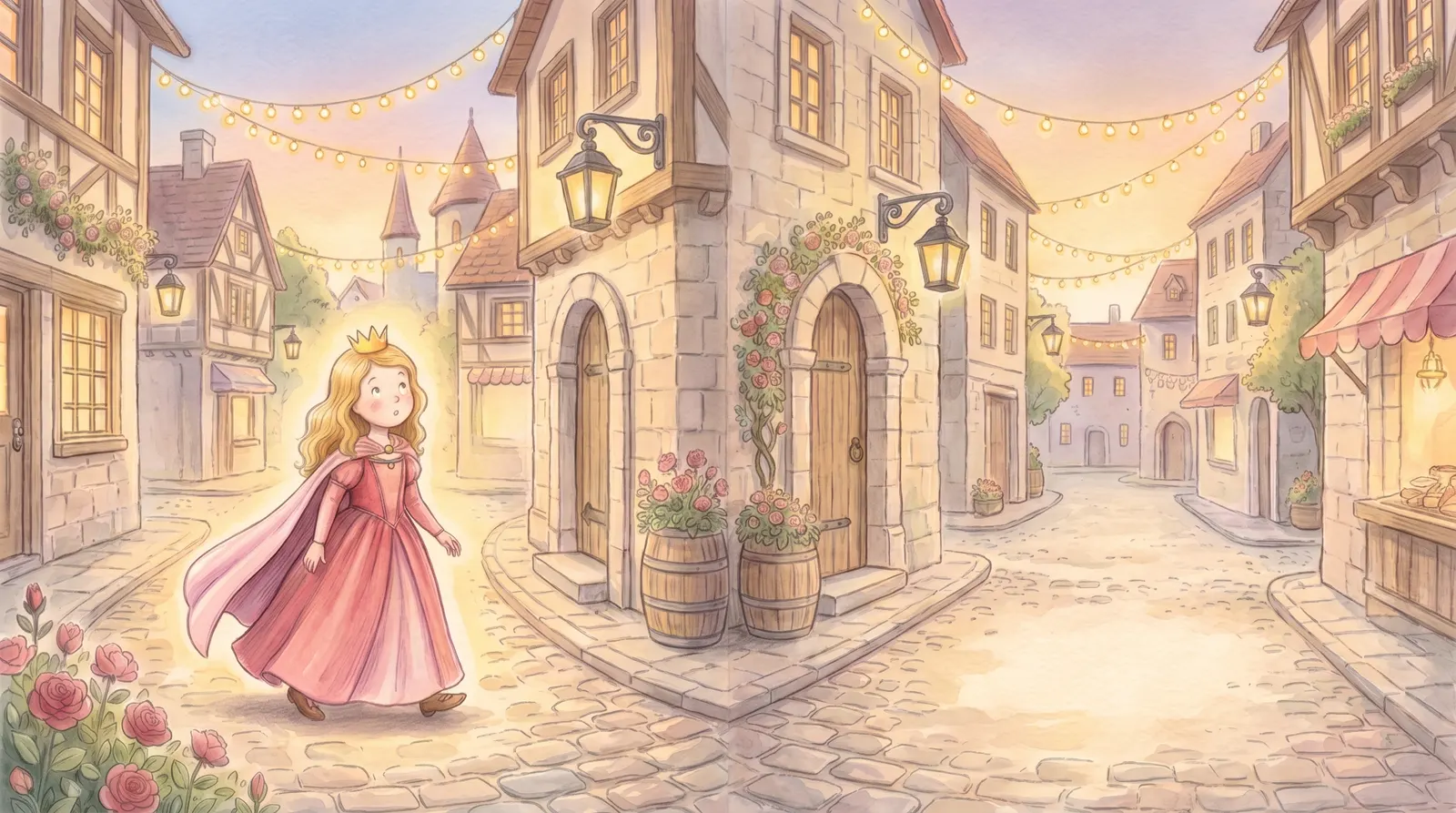 Illustration zu „Die mutige Prinzessin auf Schloss Sonnenstein“, Doppelseite 8