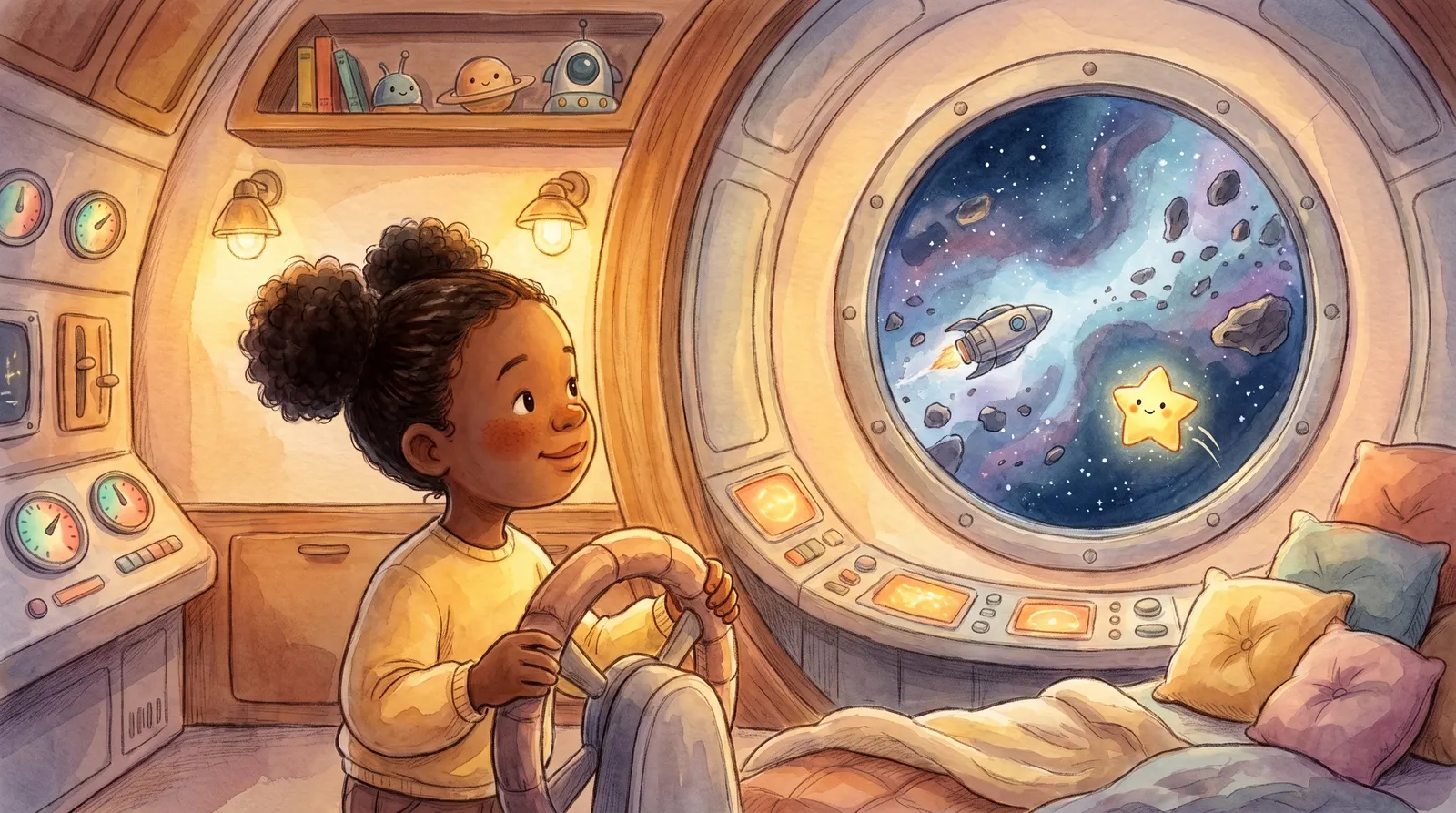 Illustration from “Journey to the Stars”, spread 7
