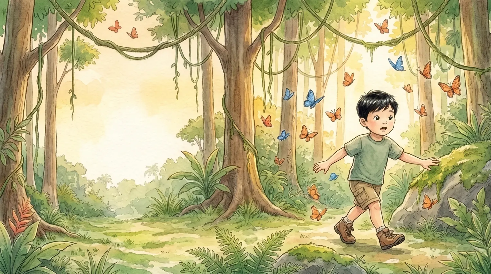 Illustration zu „Große Dschungel-Safari“, Doppelseite 3