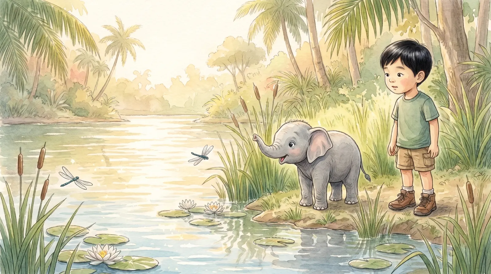 Illustration zu „Große Dschungel-Safari“, Doppelseite 5